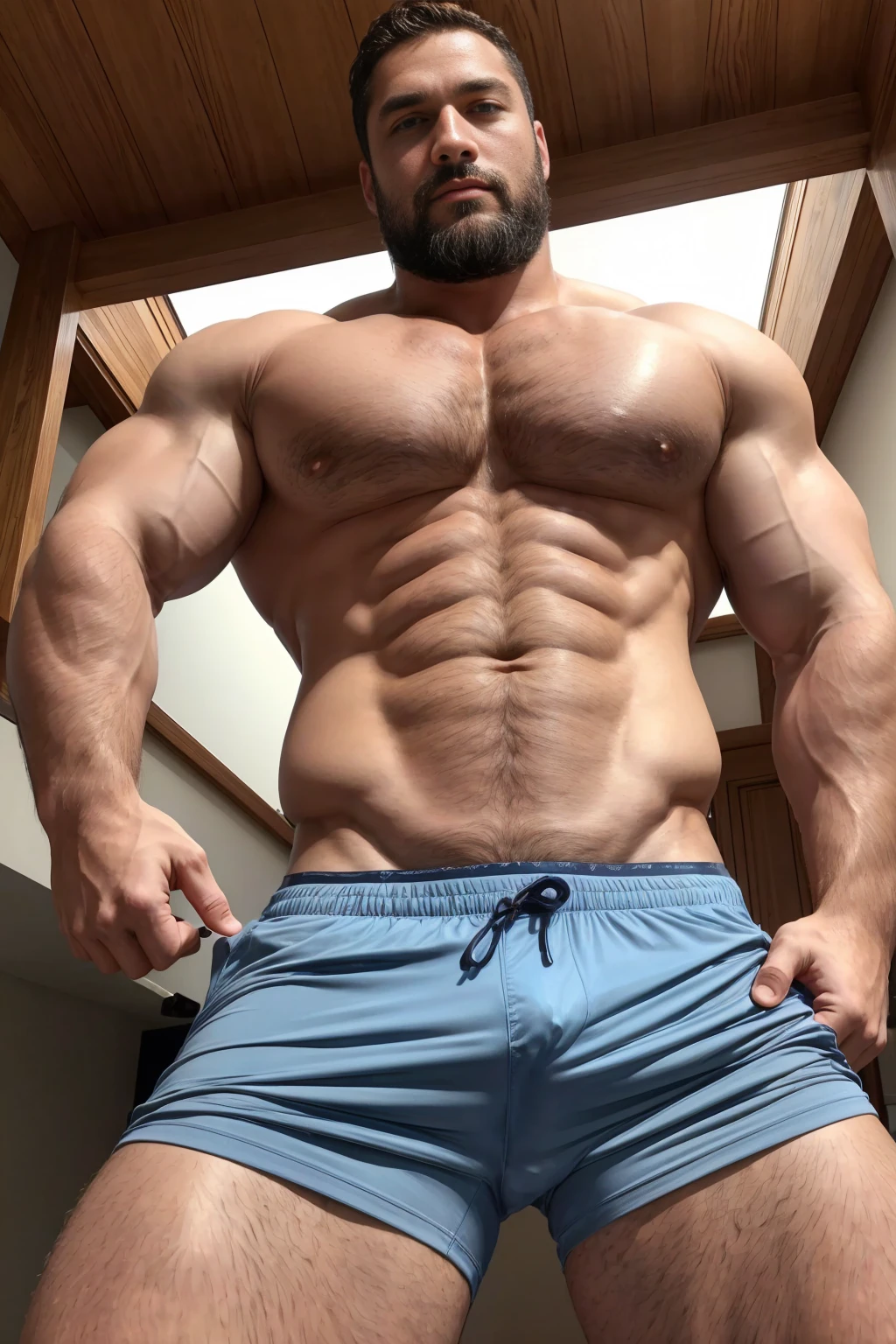 record,Wide Angle,一个Handsome迷人的欧洲男明星。40 years old,Sexy beard,blue eyes,Bodybuilder's body,Very muscular,Sexy muscular body,Muscular attractive man,Muscle Man,Handsome的,Small head,Handsome,Brown short curly hair,Dark Brown Velvet Bodycon Suit,Simple background,clean composition,Rich in details,Pastel colors,Hasselblad - original style(8K,masterpiece,best quality,high resolution,Extremely detailed),night,Starry Sky,aurora,moon,Looking at the audience,Front view,