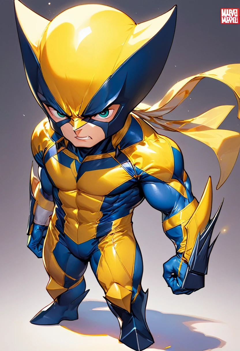 (Highest quality,Extremely detailed depiction,Incredibly absurd high resolution,Anatomically accurate depiction),Wolverine,Deformation,Marvel Comics,mascot