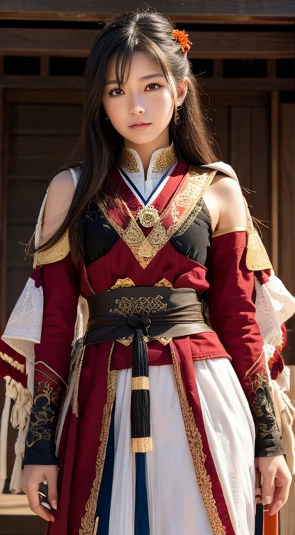 20Year、beautiful,、Cute Girls、Warrior、dragon tattoo on arm、Japanese sword(Blade length: 2 shaku 4 sun、The part with the picture is woven with red and black thread.、The tip is gold)、Draw your sword and prepare、Sharp eyes、enemy'Blood is flowing to my cheeks、In the woods、Swordsman、Tattoo of a rose on the chest、blonde、short hair、Realistic Face、Swing your sword down、Delicate eyes、Laugh a little、Like a fight scene in a live-action movie、On the cheeks、enemyWarriorの返り血、