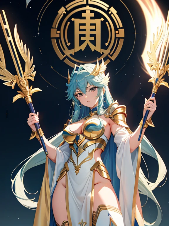 Saint Seiya星矢, Saint Seiya:1.5, Athena, (masterpiece), highest quality, 1girl, uhd, retina, masterpiece, ccurate, anatomically correct, textured skin, super detail, high details, high quality, best quality, highres, 4K