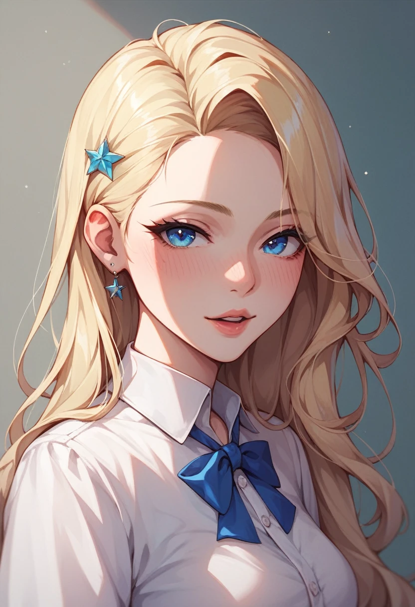 Blonde Blue eyes Gal Japanese Pee leak