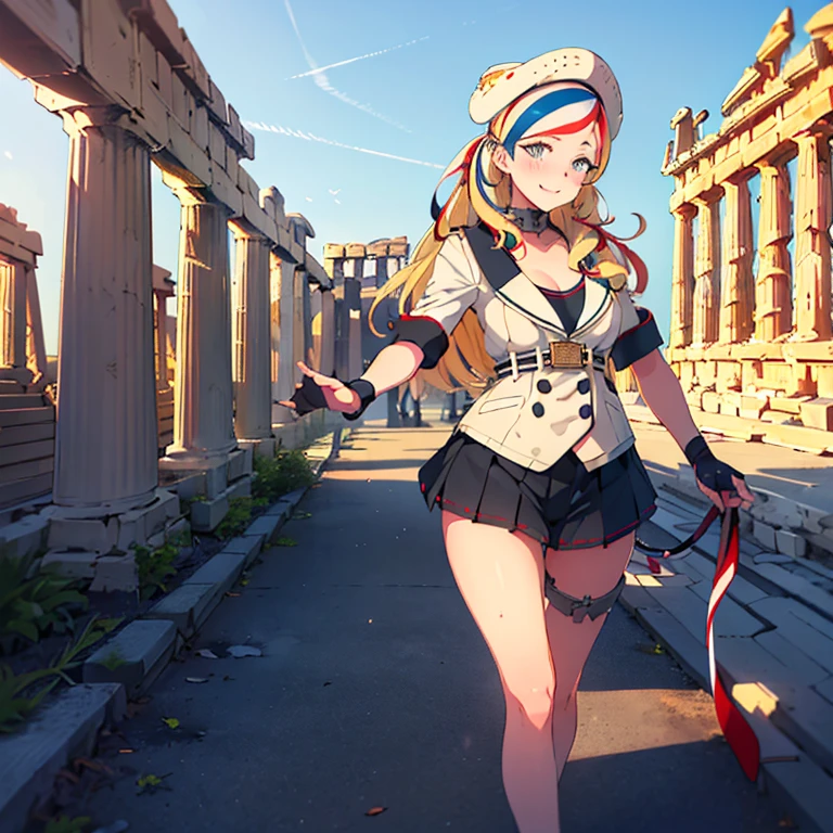 (Commandant Teste,Kantai Collection:1.4)
,(masterpiece:1.4),(best quality:1.4), (high quality:1.4),(hyper detailed:1.4),(exquisite:1.4), art CG,8K,1girl,solo,
blush,smile,(sexy pose:1.4),(Parthenon Kitten taking a walk in the Parth:1.4).