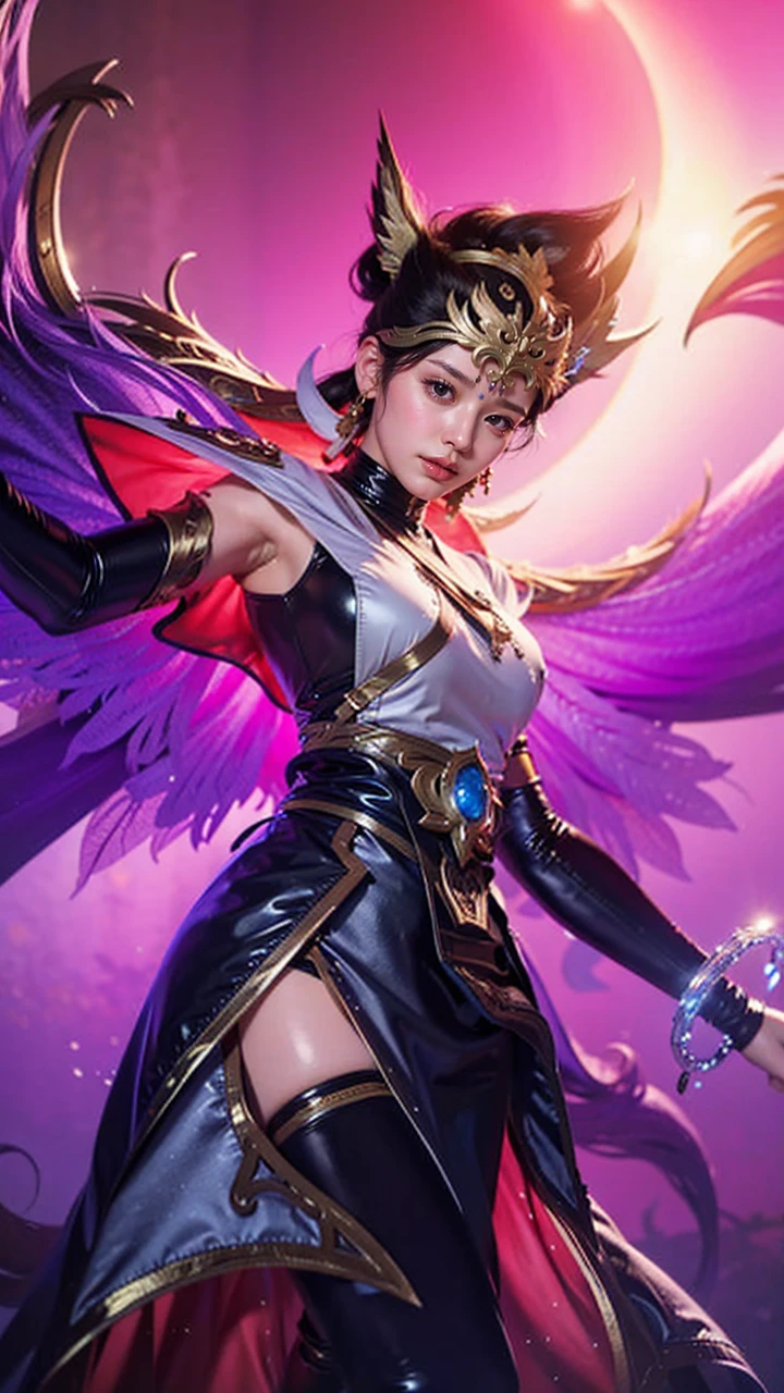 a close up of a girl (mobile legends character detailed black hair, big booobs , shadowbringers cinematic, 4 k detail fantasy, a beautiful fantasy empress, game cg, xianxia fantasy, xianxia hero, 2. 5 d cgi anime fantasy artwork, cinematic goddess close shot, ruan jia and artgerm, wow 4 k detail fantasy, hyperdetailed fantasy character