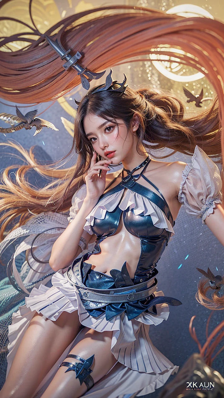 a close up of a girl (mobile legends character detailed black hair, big booobs , shadowbringers cinematic, 4 k detail fantasy, a beautiful fantasy empress, game cg, xianxia fantasy, xianxia hero, 2. 5 d cgi anime fantasy artwork, cinematic goddess close shot, ruan jia and artgerm, wow 4 k detail fantasy, hyperdetailed fantasy character