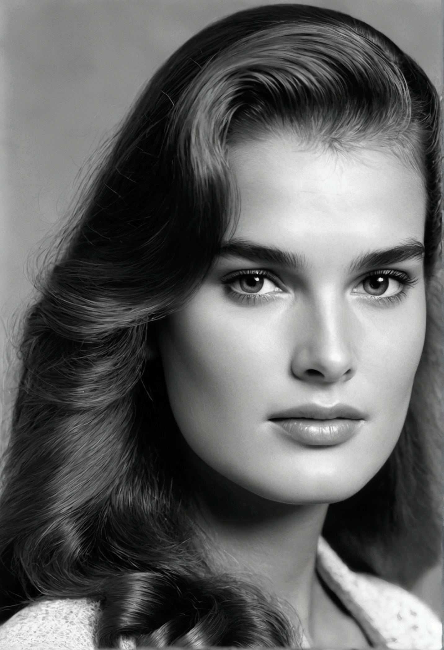 Young 16 year old Brooke shields ((looking very beautiful)) ((((very beautiful face))))