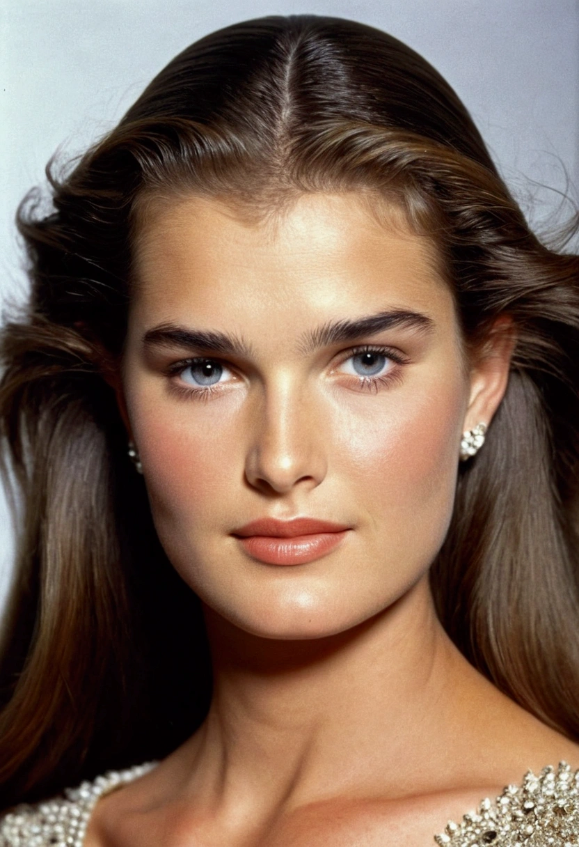   Brooke shields ((looking very beautiful)) ((((very beautiful face))))