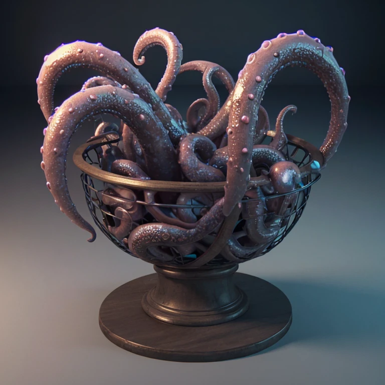 Sex figurine made of water. tentacles. ((elegance. gradient. photorealism. Unreal engine. 3D model. Ultra high quality textures. high detail. permission 8k))
