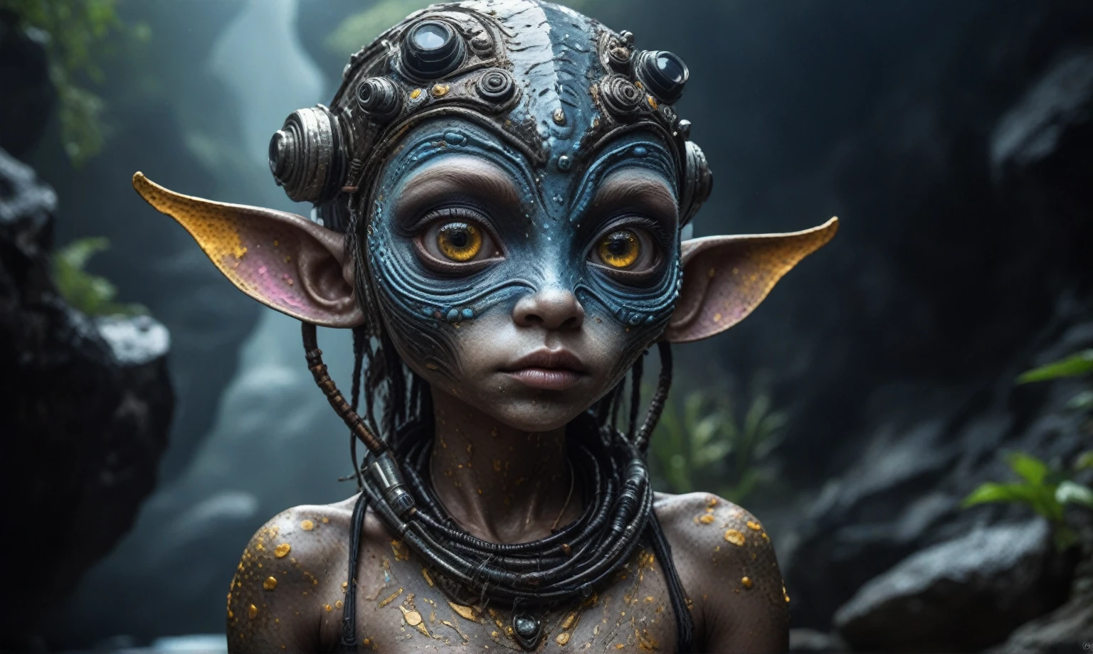 ,full body shot,beggar deep niobium paladium The Alien Entity,native italian babychild, wants eat,survival in criminal city of future, Technicolor,natural skin textures, hyper realism, hyper detailed,Extremely detailed,High contrast,Masterpiece,Realistic,Ultra Detailed, intricate details,realistic humid leather,extremly intricate,Epic Realistic, cinematic style,irina yermolova,high contrast,hdr,extremely detailed, deep night landscape,masterpiece,intricate details,faded,eyes extremely detailed, high detailed eyes,8k resolution,RAW,retina, Nikon Z9,China,orc,Li River in Guangxi Zhuang of China,tkt style, pointed ears,perfect, Elf,transition between two art styles, Ink painting to photorealism, Double contact, X-ray, Creative, vivid light, masterpiece, fantasy, Abstract, Surrealism, super detailed, high resolution, stop:35;(((creature with a spectral and ghostly appearance)). Her skin is pale, almost translucent,ancient rock paintings of the first people,sharkfish's leather,A Modern flat toon Crazy whit a Big ONE a Only Eye Robot USSR , and helmet Style, tongs in hands, Tv head, pinhead, camouflage Yellow White Pink Rusty, Ambient in a meteorite crater super detailed,