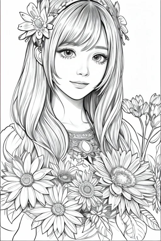 20 flower coloring pages