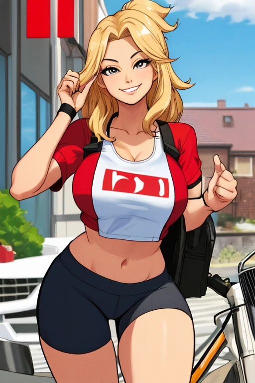 Gaze, smile, Sexy Delivery Person,Large Breasts,