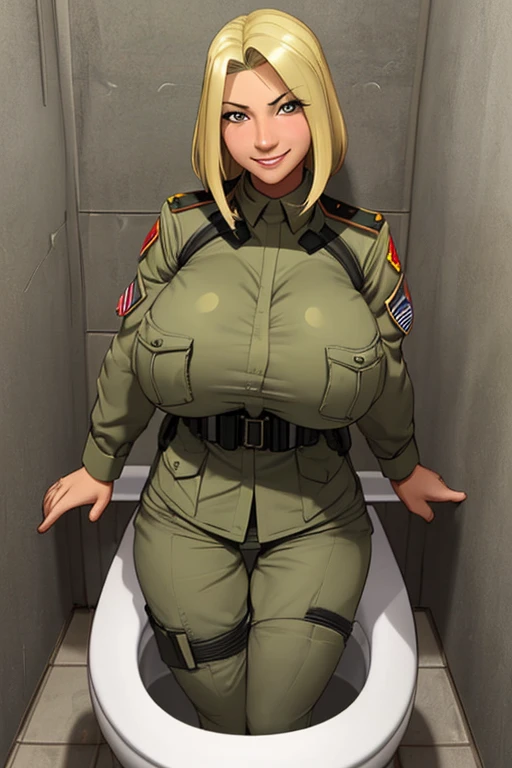 Gaze, smile, Huge breasts, Sexy soldier,Sexual Treatment Officer,Flesh Toilet,Human Onahole