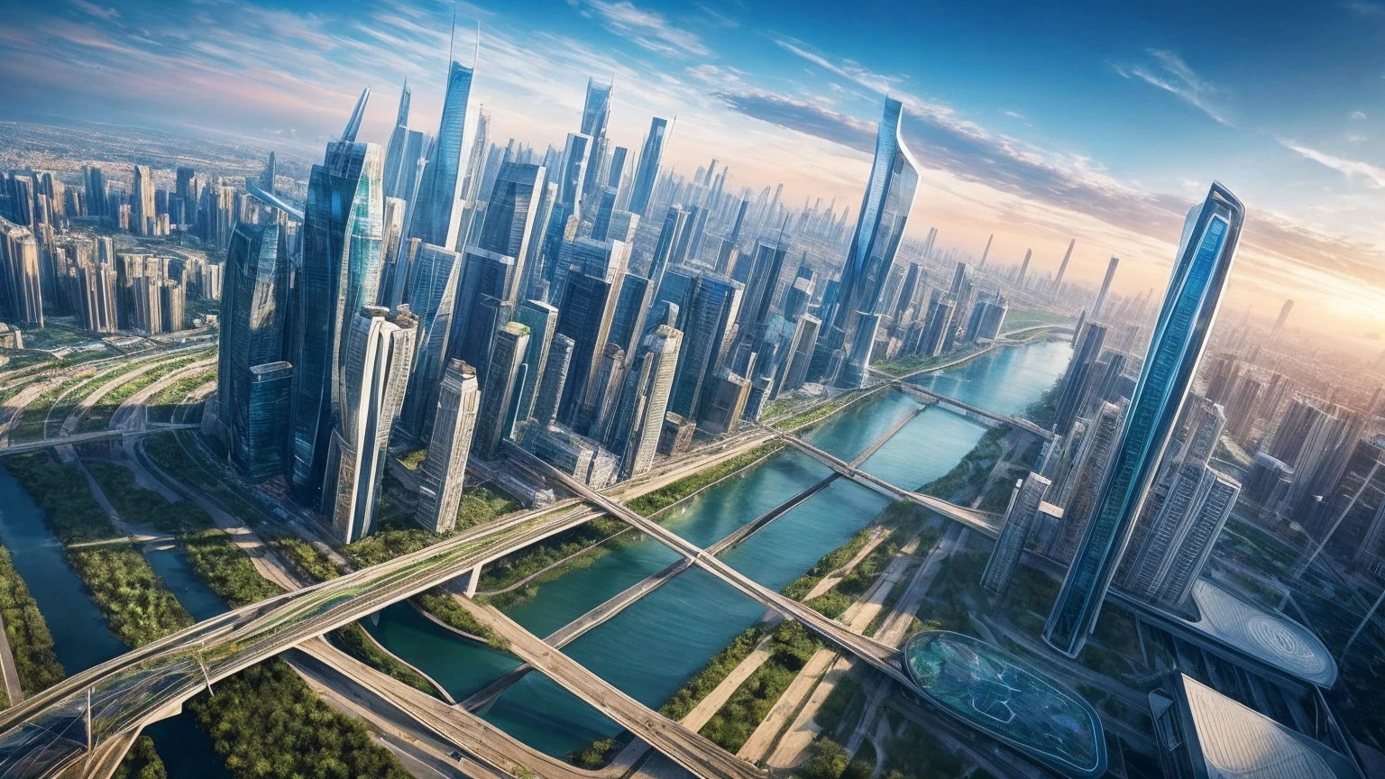 (Best quality,4K,8K,A high resolution,Masterpiece:1.2),Ultra-detailed,(Realistic,Photorealistic,photo-realistic:1.37),Futuristic floating city,Futuristic technology,Huge urban high-tech tablet platform,Airship,Floating in the sky,Futuristic city,Small airships around,High-tech hemispherical platform,Colorful lights,Advanced architecture,modernn architecture,skyscrapper,Access the cloud,Scenic beauty,view over city,Impressive design,Blend seamlessly with nature,energetic and vibrant atmosphere,Futuristic transportation system,Parking is suspended,Transparent path,Lush greenery,Sky gardens,cascading waterfalls,Magnificent skyline,reflections on the water,Sparkling river,Architectural innovation,futuristic skyscrapers,Transparent dome,The shape of the building is unusual,Elevated walkway,Impressive skyline,Glowing lights,Futuristic technology,Minimalist design,Scenic spots,Panoramic view,Cloud Piercing Tower,Vibrant colors,epic sunrise,epic sunset,Dazzling light display,magical ambiance,The future city,Urban Utopia,LuxuryLifestyle,Innovative energy,sustainable development,Smart city technology,Advanced infrastructure,Tranquil atmosphere,Nature and technology live in harmony,Awesome cityscape,Unprecedented urban planning,Architecture connects seamlessly with nature,High-tech metropolis,A cutting-edge engineering marvel,The future of urban living,Visionary architectural concept,Energy-efficient buildings,Harmony with the environment,A city floating above the clouds,Utopian dreams become reality,The possibilities are endless,State-of-the-art transportation network,Green energy integration,Innovative materials,Impressive holographic display,Advanced communication system,Breathtaking aerial view,Quiet and peaceful environment,Modernist aesthetics,Ethereal beauty