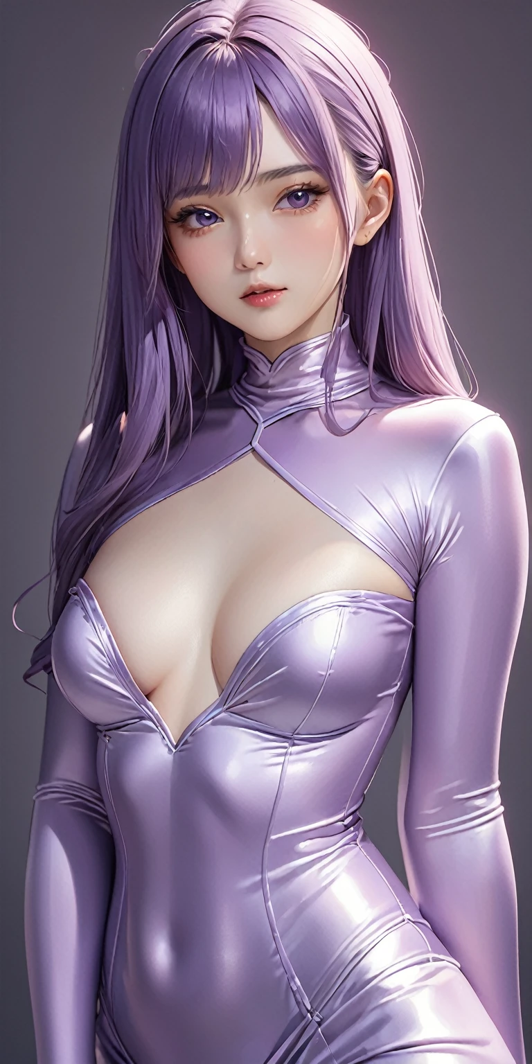 Psylocke stands blushing and with her mouth open。