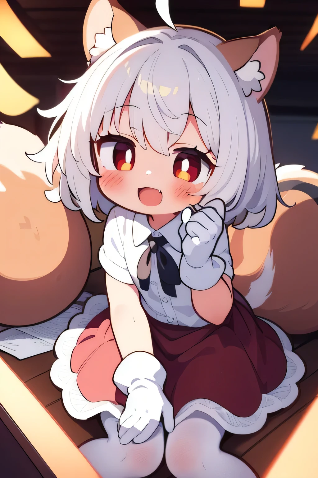 蓝色粘液中的一只雄性white cat，covered in slime，Wearing black boxers，Slime，white cat&#39;mouth full of mucus，Open your mouth and stick out your tongue，collar，Thighs covered with mucus