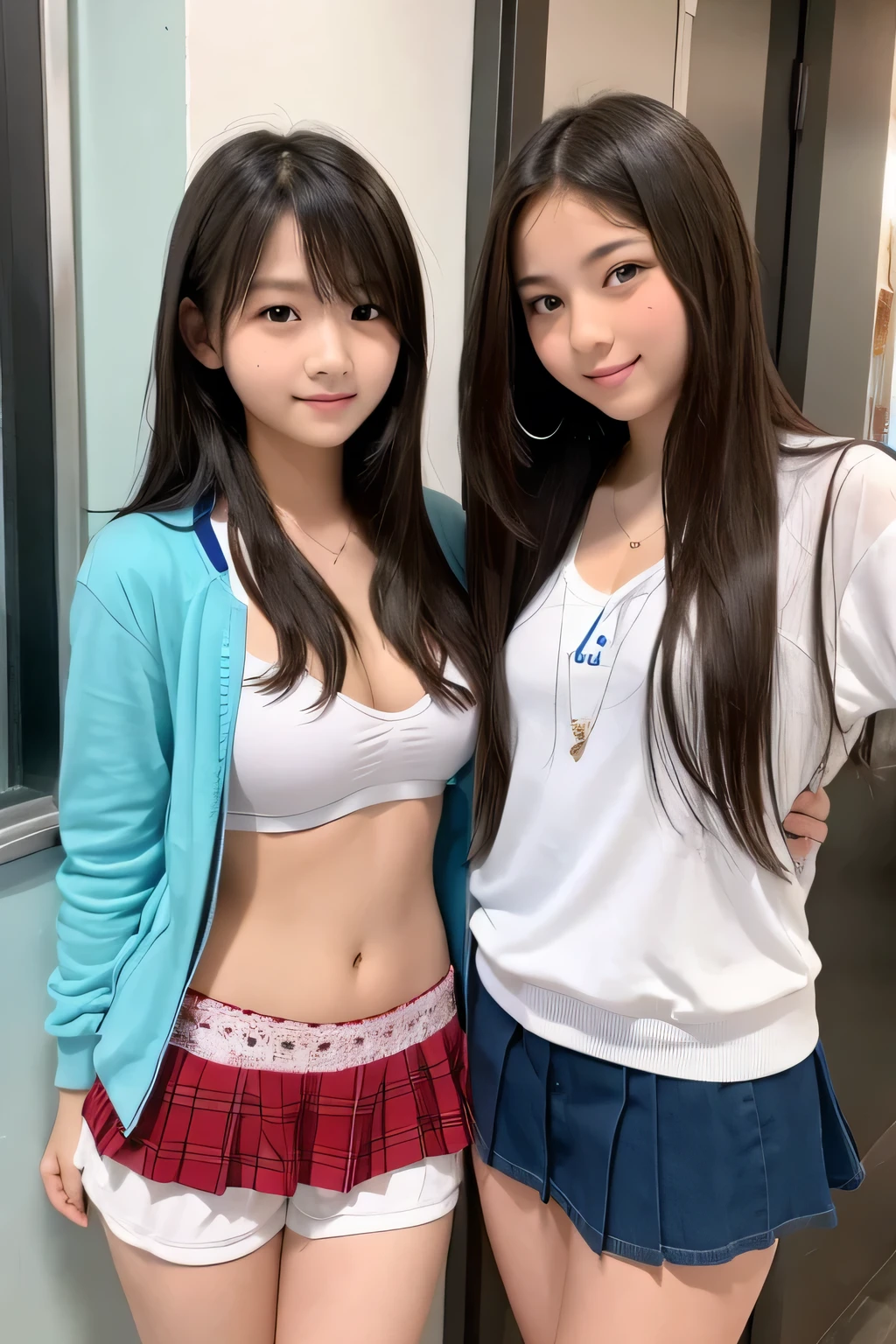 Two beautiful and sexy  girls