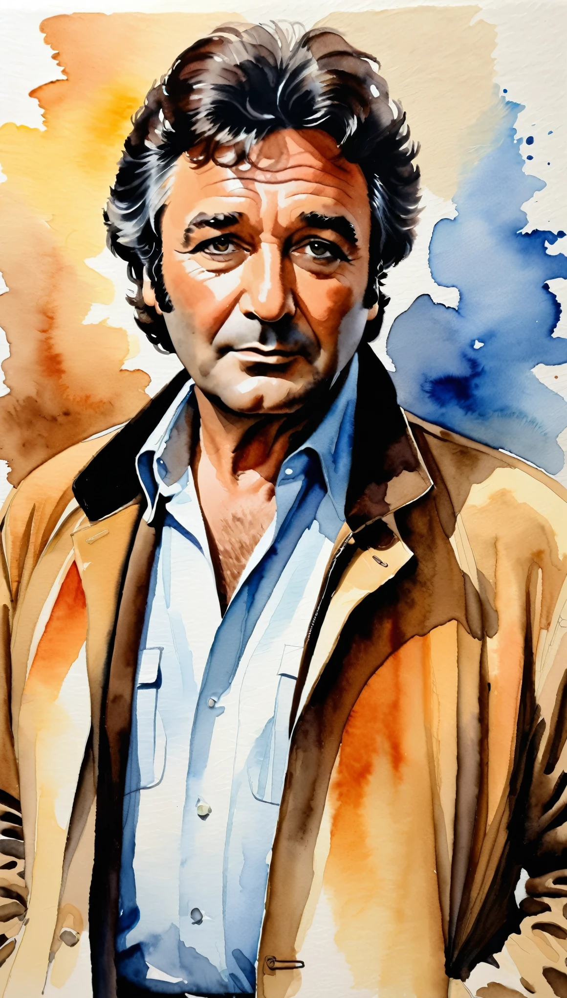 masterpiece,Columbo acrylic watercolor painting,(Beautiful gradation created by layering),(Tarashikomi technique),A delicate touch