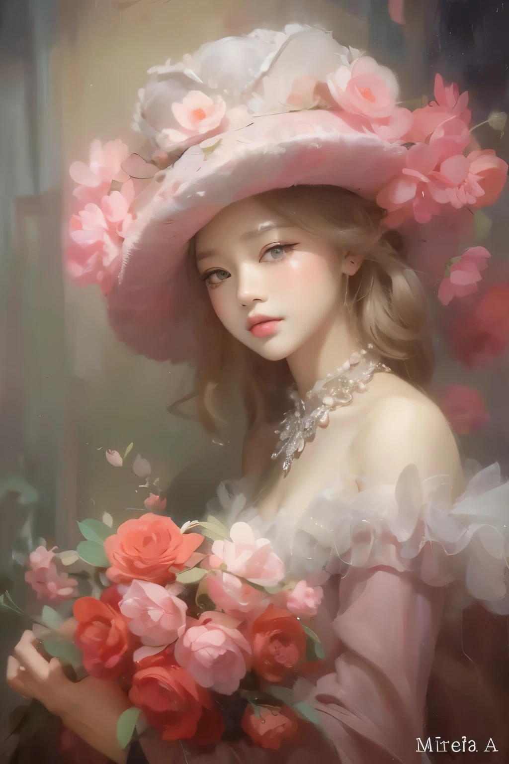 Close up of woman with long black hair, 원영 de IVE, Portrait of 원영 from IVE, 원영 de IVE, Jang Wonyoung de IVE, popular makeup in korea, 원영 de IVE, Retrato Wonyoung IVE, pastel pink skin tone, 원영 de IVE, popular korean makeup