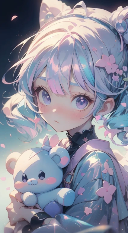 anime!! 90s kawaii anime! Pastel Plush Toy! Iridescent