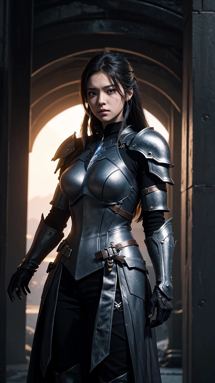 The image is a screenshot from a video game, showing a character's profile with a detailed illustration of the character's face and armor.