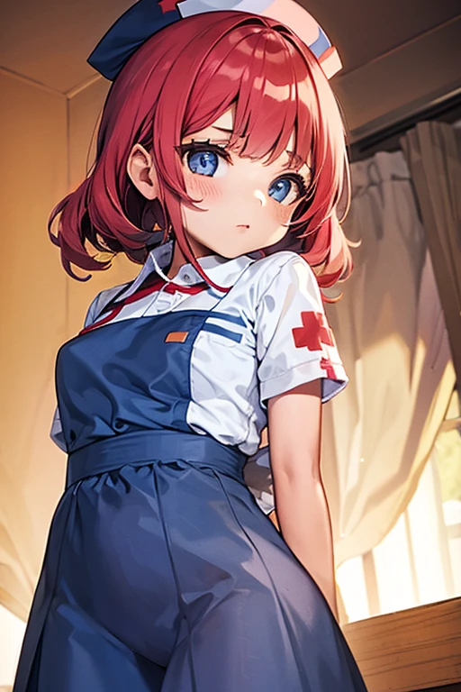girl in a transparent nurse uniform