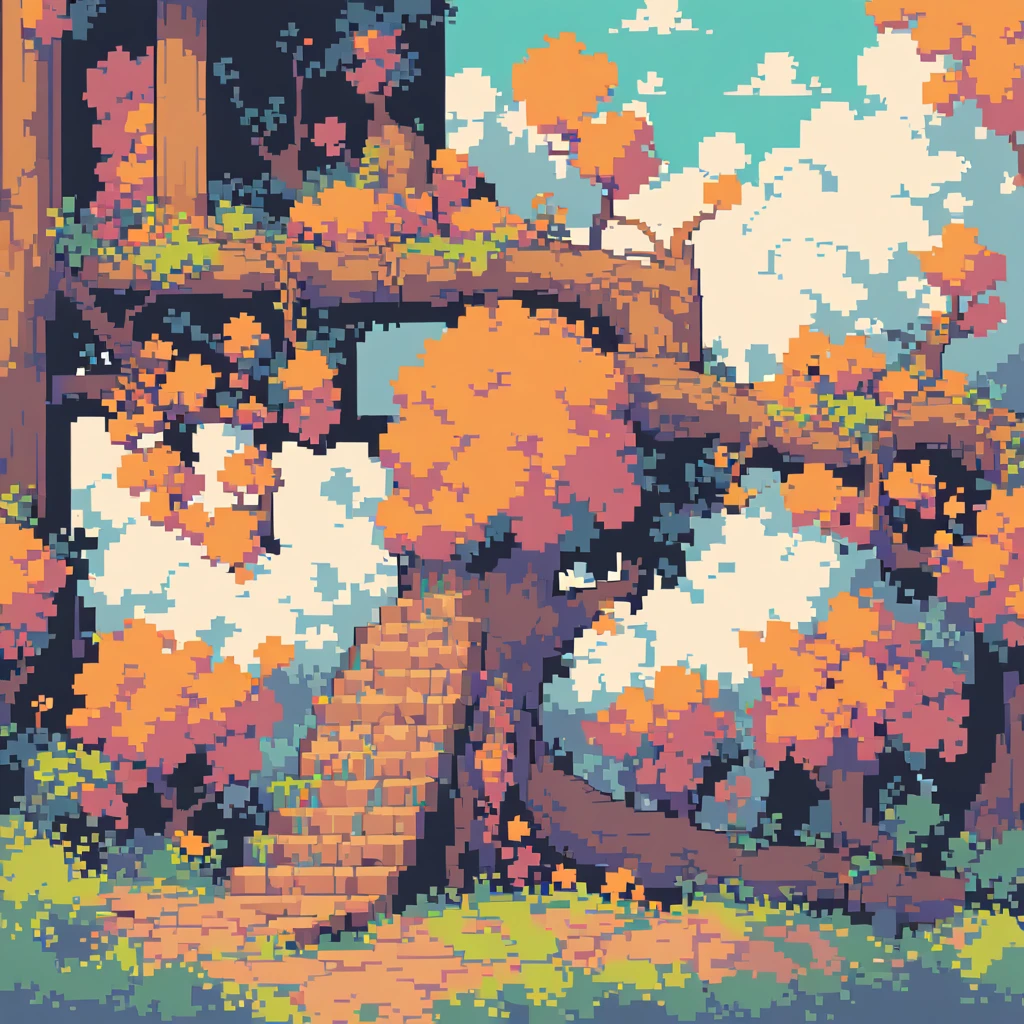 The prompt for generating a Pixel art could be: "Pixel art,(Highest quality, High resolution, detailed),(Retro, nostalgic) color,8bit style,Crisp lines and edges,Small Canvas,Blocky pixels,Limited color palette,Low-fi graphics,vibrant and saturated color,Iconic pixel characters,Simplified shape and form"