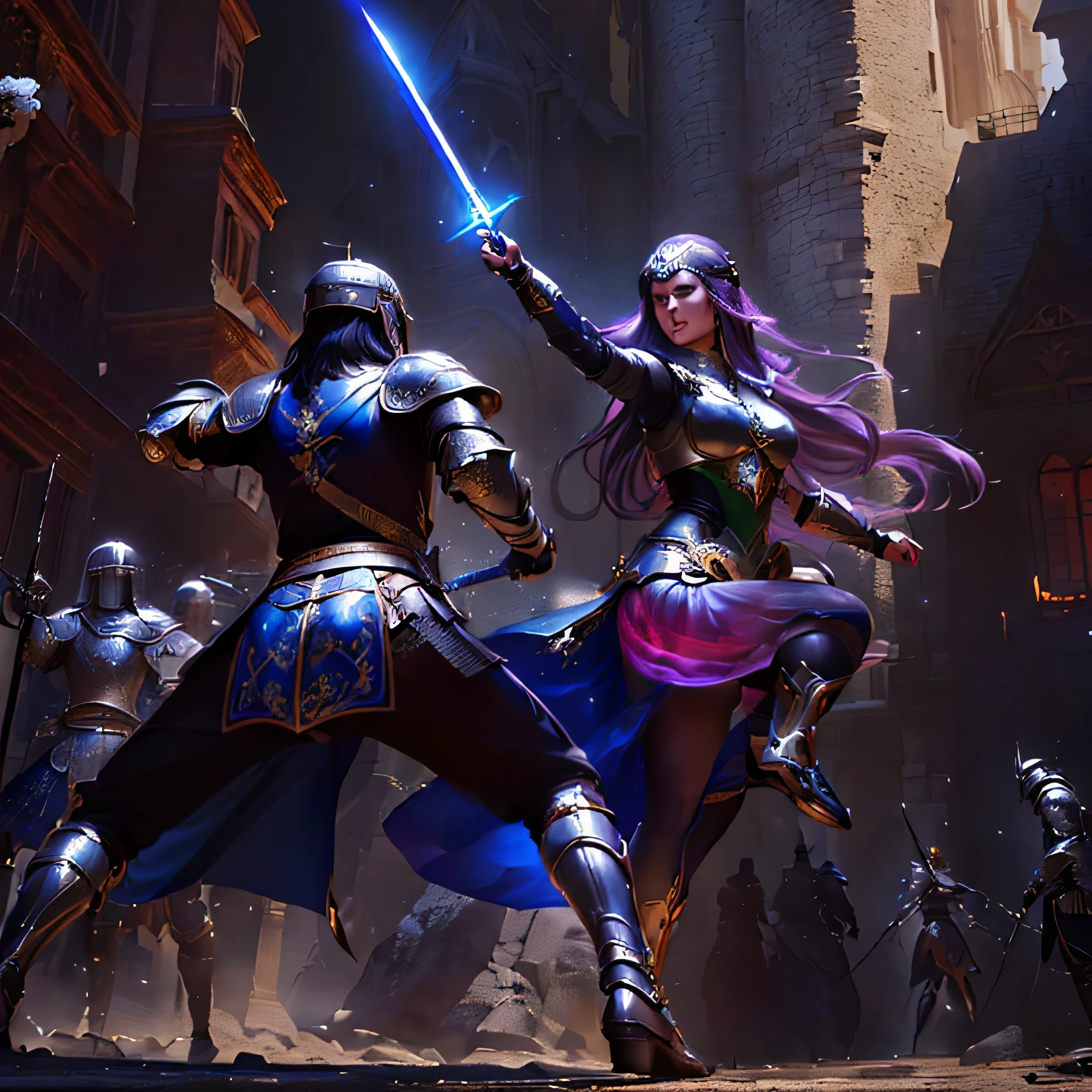arafed image of a woman in a knight outfit holding a sword, 8k fantasy art, 4k fantasy art, 2. 5 d cgi anime fantasy artwork, artgerm and wlop, medieval fantasy game art, wlop and artgerm, artgerm and atey ghailan, epic fantasy digital art style, fantasy game art