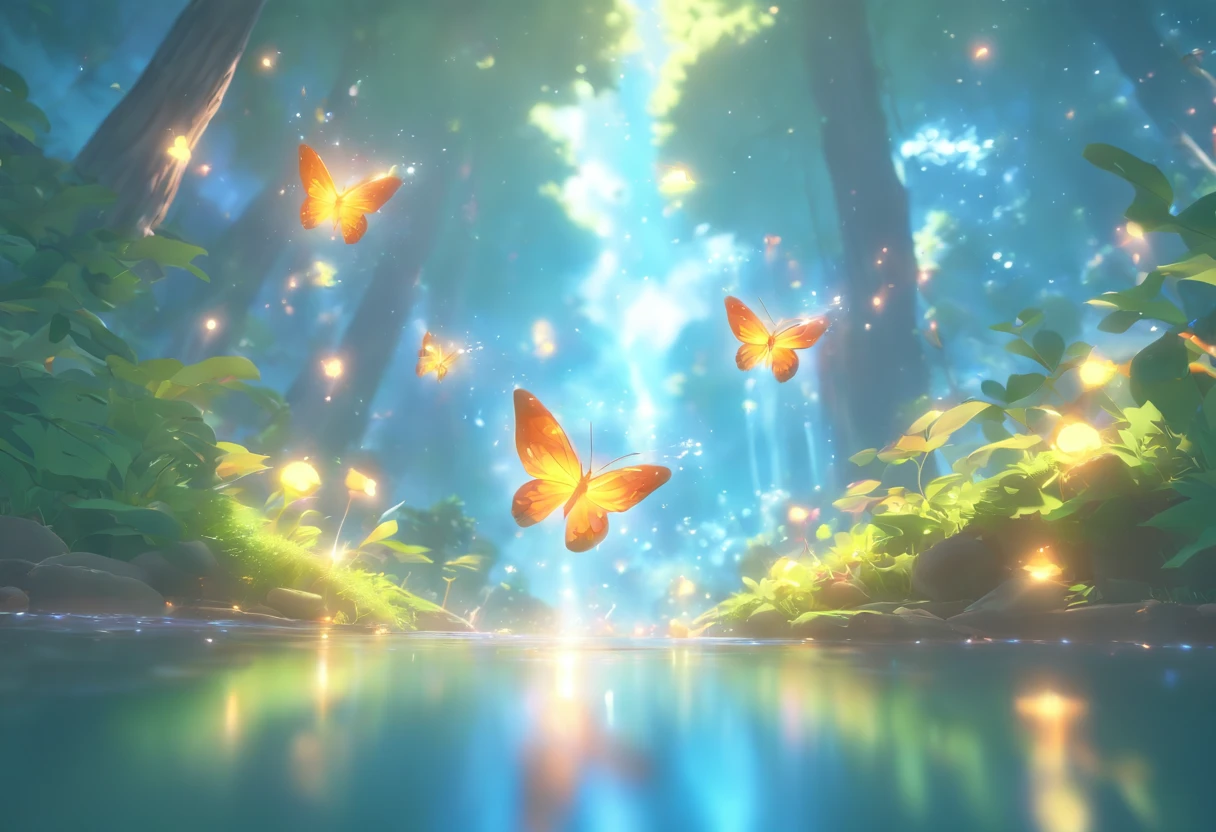 masterpiece, Highest quality, (Very detailed CG Unity 8k 壁紙), (Highest quality), (Best illustrations), (Best Shadow), forest theme with Natural elements. Tall tree々, Quiet Stream, Shineing little mushrooms, surrounded by delicate leaf and branch, with fire Fly and Shineing Particle Effects,, (Natural elements), (Jungle theme), (leaf), (branch), ( fire Fly), butterfly, (delicate leaf), (Shine), (Particle Effects). , Isometric 3D, Octane Rendering, Ray Tracing, Very detailed