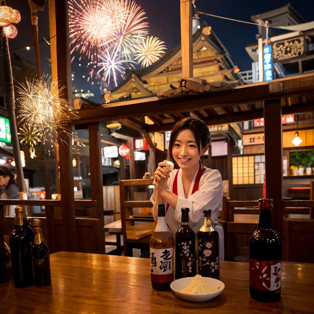 Izakaya、Japan、firework、sake