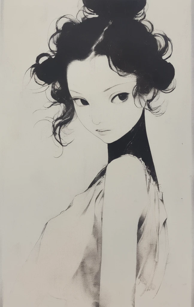 1girl, silhouette, female figure