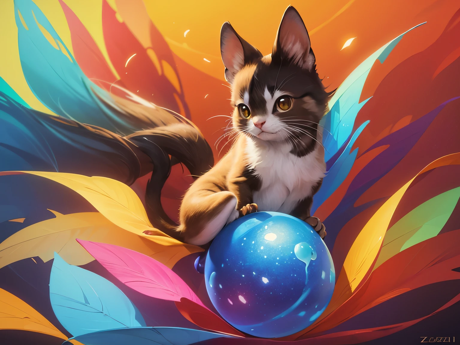 painting of a cute flying squirrel with a colorful face and eyes, Airbrushing painting by Zahari Sograph, Shutterstock, fur art, Beautiful Art UHD 4K, Highly detailed digital art in 4K, Cat. Digital Painting, Digital Painting highly detailed, 4K Detailed Digital Art, Detailed painting 4k, Beautiful digital art, highly detailed Digital Painting
