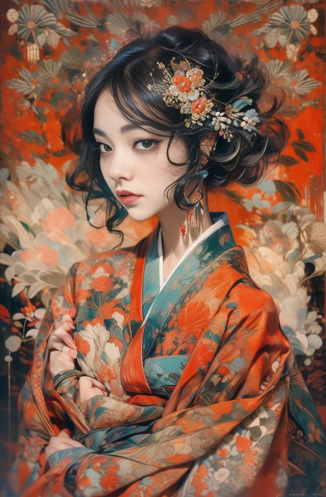 Red tint, Avant-garde, Murder Mystery, The world of Kyusaku Yumeno, picaresque, Taisho Romance, In the Imperial City of Tokyo, A fantastic atmosphere, Fashion model Sayoko Yamaguchi, 1人のBeautiful bob cutの女性が立っている, mysterious beautiful woman, Beautiful bob cut, Very sharp beauty, A woman from a distinguished family in the 1920s, pretty much beautiful face, Sharp eyes with slit length, Very delicate and beautiful eyes, Captivating woman, Very stylish woman, Elegant and noble beauty, Beautiful and stylish red kimono, A woman who looks about 27 years old, Five fingered hand, Gorgeous and luxurious, a fine art painting by Yang J, Pixiv, Fantasy art, artwork in the style of Gwaiz, Gwaiz, Japanese art style, Chen Yifei, Female painting, Vivid and colorful paintings, Glamorous and luxurious, eiko ishioka, yuuki hagure, Ishida Sui with black hair, takeyuki kanda, inspired by Miwa Komatsu, Kazami Yuuka, Yoshitomo Nara, Yaoi Kasuma, Akiko Takase, Kazue Kato, Paintings from Nakahara Nantenbo, tumbler, What is it?, kimi takemura, For whom??, Yoshitomo Nara, chiho ashima, Aoi Ogata, kiyoko suzuki, Ishida Sui with black hair, Chen Yifeiに影響を与えた作品, Works that influenced Francesco Hayes, Inspired by Hendrik Terbruggen, Jean=Works that influenced Auguste Dominique Ingres, Works that influenced Liu Jun, Jean=Works that influenced Auguste Dominique Ingres, artwork in the style of Switzerland, by ヤン・J, Switzerland, Beautiful Art UHD 4K, Detailed painting 4k, Beautiful digital art, Beautiful artwork illustration, Switzerland masterpiece, By Chen Yanjun, Lee Song, Highest quality, The perfect angle, Perfect composition, Best Shot, Official Art, Cinematic Light, Figurative art, Beautiful and expressive paintings, Beautiful artwork illustration, wonderful, Cool Beauty, clear, Muromachi Fantasy, mysterious, Highest quality, Official Art, Extremely delicate and detailed painting style, Beautiful and subtle effects, Elegant and beautiful painting art, The pinnacle of painting beauty, Perfect light, Perfect composition, The perfect angle, Perfect subject, Best Shot, Female Solo, Sharp contours, Face close-up