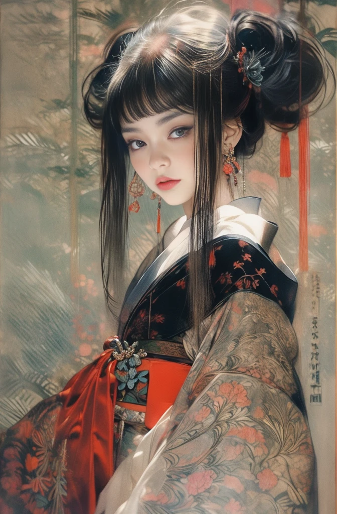 Red tint, Avant-garde, Murder Mystery, The world of Kyusaku Yumeno, picaresque, Taisho Romance, In the Imperial City of Tokyo, A fantastic atmosphere, Fashion model Sayoko Yamaguchi, 1人のBeautiful bob cutの女性が立っている, mysterious beautiful woman, Beautiful bob cut, Very sharp beauty, A woman from a distinguished family in the 1920s, pretty much beautiful face, Sharp eyes with slit length, Very delicate and beautiful eyes, Captivating woman, Very stylish woman, Elegant and noble beauty, Beautiful and stylish red kimono, A woman who looks about 27 years old, Five fingered hand, Gorgeous and luxurious, a fine art painting by Yang J, Pixiv, Fantasy art, artwork in the style of Gwaiz, Gwaiz, Japanese art style, Chen Yifei, Female painting, Vivid and colorful paintings, Glamorous and luxurious, eiko ishioka, yuuki hagure, Ishida Sui with black hair, takeyuki kanda, inspired by Miwa Komatsu, Kazami Yuuka, Yoshitomo Nara, Yaoi Kasuma, Akiko Takase, Kazue Kato, Paintings from Nakahara Nantenbo, tumbler, What is it?, kimi takemura, For whom??, Yoshitomo Nara, chiho ashima, Aoi Ogata, kiyoko suzuki, Ishida Sui with black hair, Chen Yifeiに影響を与えた作品, Works that influenced Francesco Hayes, Inspired by Hendrik Terbruggen, Jean=Works that influenced Auguste Dominique Ingres, Works that influenced Liu Jun, Jean=Works that influenced Auguste Dominique Ingres, artwork in the style of Switzerland, by ヤン・J, Switzerland, Beautiful Art UHD 4K, Detailed painting 4k, Beautiful digital art, Beautiful artwork illustration, Switzerland masterpiece, By Chen Yanjun, Lee Song, Highest quality, The perfect angle, Perfect composition, Best Shot, Official Art, Cinematic Light, Figurative art, Beautiful and expressive paintings, Beautiful artwork illustration, wonderful, Cool Beauty, clear, Muromachi Fantasy, mysterious, Highest quality, Official Art, Extremely delicate and detailed painting style, Beautiful and subtle effects, Elegant and beautiful painting art, The pinnacle of painting beauty, Perfect light, Perfect composition, The perfect angle, Perfect subject, Best Shot, Female Solo, Sharp contours, Face close-up