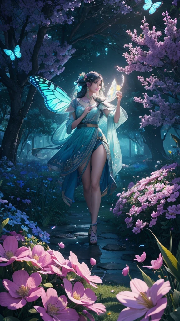 masterpiece, Best Quality, high quality, extremely detailed CG unity 8k wallpaper, an extremely colorful and purely fantastic environment with vibrant hues and bright sky, bright green grass landscape, colorful trees, bright fruits, and bright blue flowers. The streams are a deep shade of blue., and the air is filled with sweet exotic aromas. the environment seems straight out of a dream, with luminescent butterflies and giant colorful birds flying, award-winning photography, bokeh, depth of field, HdR, bloom, chromatic aberration ,photorealistic,extremely detailed, trend in artstation, trend on CGSociety, Intricate, High detail, dramatic, mid-journey art