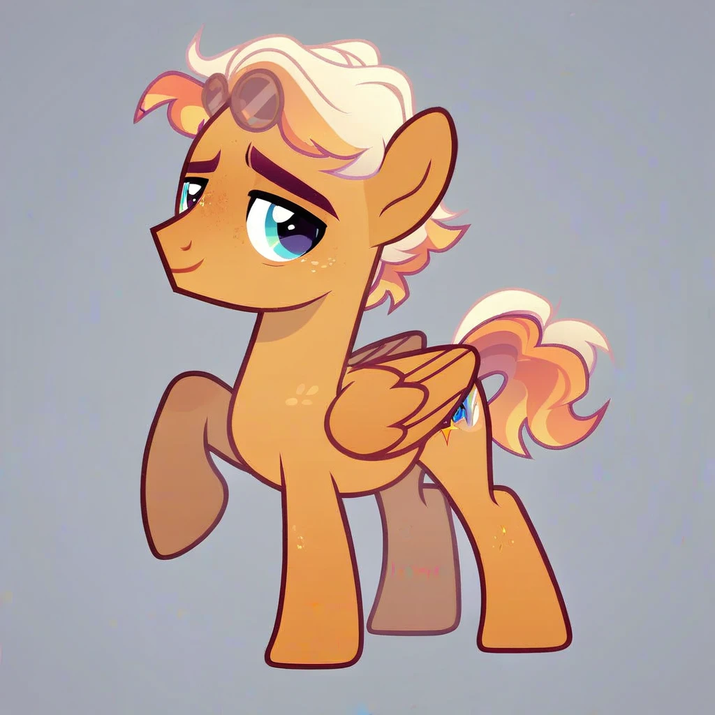 score_9, score_8_up, score_7_up, score_6_up, score_5_up, score_4_up, show accurate, full body, simple background, feral pony, male pony, young pony, pegasus, original character
