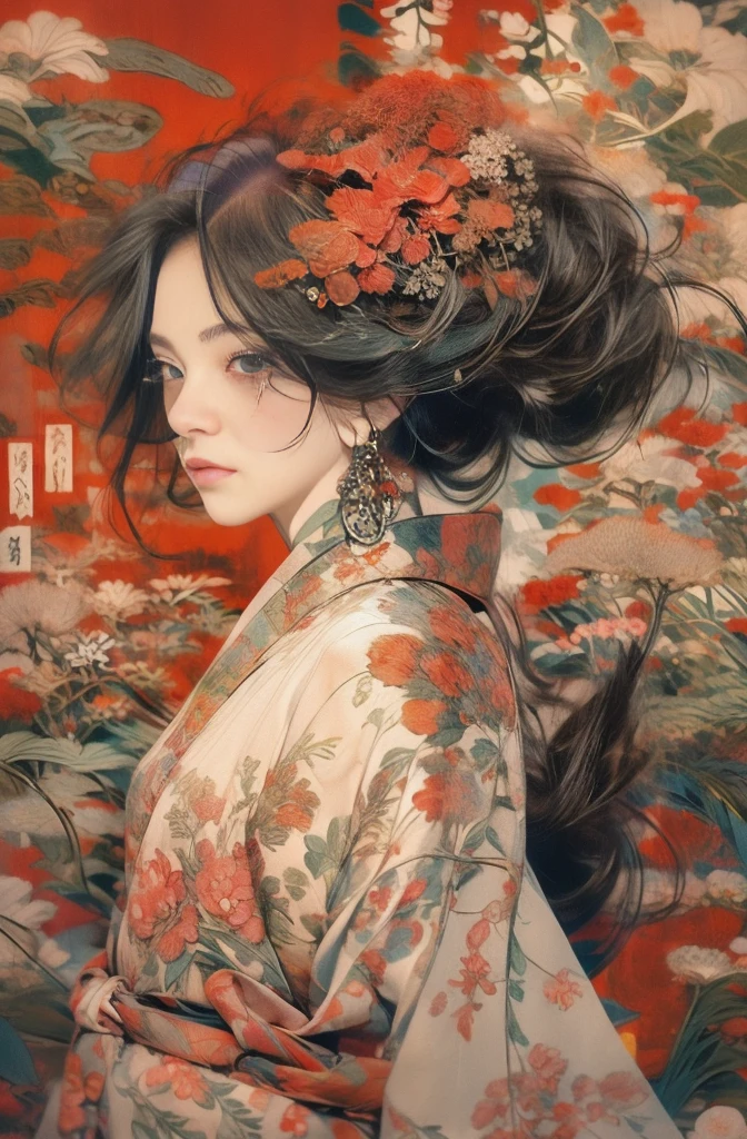 Red tint, Avant-garde, Murder Mystery, The world of Kyusaku Yumeno, picaresque, Taisho Romance, In the Imperial City of Tokyo, A fantastic atmosphere, Fashion model Sayoko Yamaguchi, 1人のBeautiful bob cutの女性が立っている, mysterious beautiful woman, Beautiful bob cut, Very sharp beauty, A woman from a distinguished family in the 1920s, pretty much beautiful face, Sharp eyes with slit length, Very delicate and beautiful eyes, Captivating woman, Very stylish woman, Elegant and noble beauty, Beautiful and stylish red kimono, A woman who looks about 27 years old, Five fingered hand, Gorgeous and luxurious, a fine art painting by Yang J, Pixiv, Fantasy art, artwork in the style of Gwaiz, Gwaiz, Japanese art style, Chen Yifei, Female painting, Vivid and colorful paintings, Glamorous and luxurious, eiko ishioka, yuuki hagure, Ishida Sui with black hair, takeyuki kanda, inspired by Miwa Komatsu, Kazami Yuuka, Yoshitomo Nara, Yaoi Kasuma, Akiko Takase, Kazue Kato, Paintings from Nakahara Nantenbo, tumbler, What is it？, kimi takemura, For whom??, Yoshitomo Nara, chiho ashima, Aoi Ogata, kiyoko suzuki, Ishida Sui with black hair, Chen Yifeiに影響を与えた作品, Works that influenced Francesco Hayes, Inspired by Hendrik Terbruggen, Jean＝Works that influenced Auguste Dominique Ingres, Works that influenced Liu Jun, Jean＝Works that influenced Auguste Dominique Ingres, artwork in the style of Switzerland, by ヤン・J, Switzerland, Beautiful Art UHD 4K, Detailed painting 4k, Beautiful digital art, Beautiful artwork illustration, Switzerland masterpiece, By Chen Yanjun, Lee Song, Highest quality, The perfect angle, Perfect composition, Best Shot, Official Art, Cinematic Light, Figurative art, Beautiful and expressive paintings, Beautiful artwork illustration, wonderful, Cool Beauty, clear, Muromachi Fantasy, mysterious, Highest quality, Official Art, Extremely delicate and detailed painting style, Beautiful and subtle effects, Elegant and beautiful painting art, The pinnacle of painting beauty, Perfect light, Perfect composition, The perfect angle, Perfect subject, Best Shot, Female Solo, Sharp contours, Face close-up
