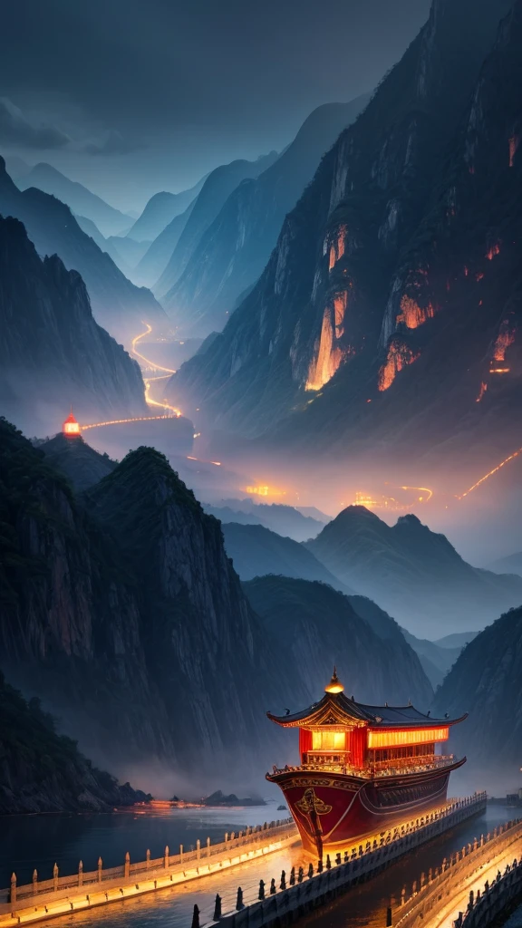 The light boat has crossed the Ten Thousand Heavy Mountains, China