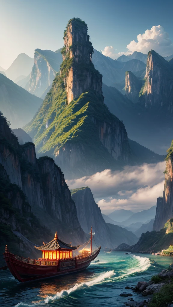 The light boat has crossed the Ten Thousand Heavy Mountains, China