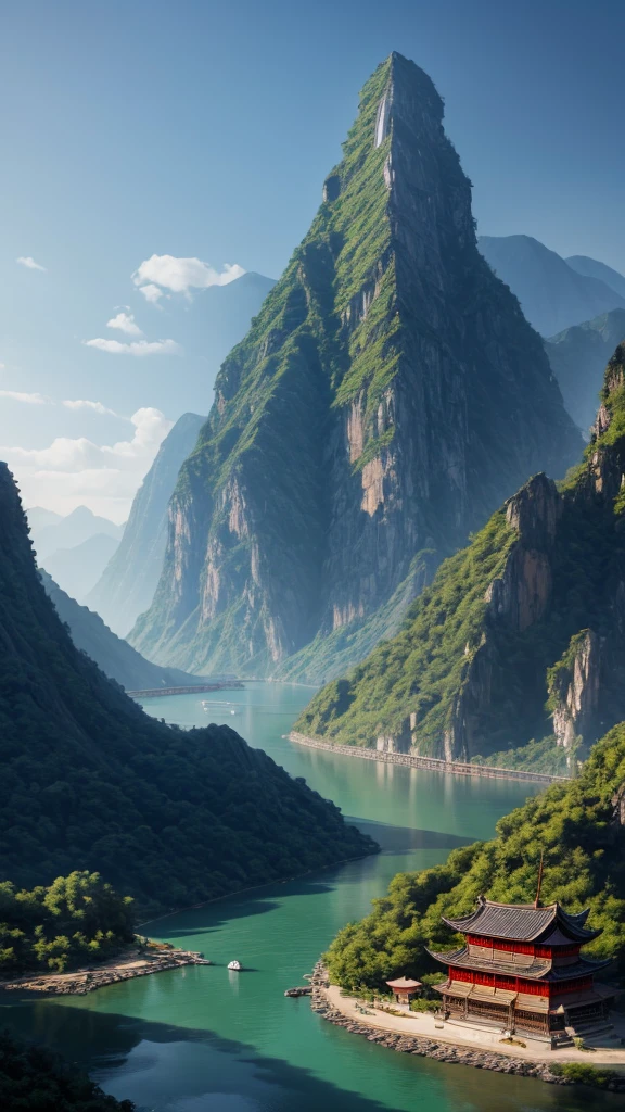The light boat has crossed the Ten Thousand Heavy Mountains, China,Flying boats。