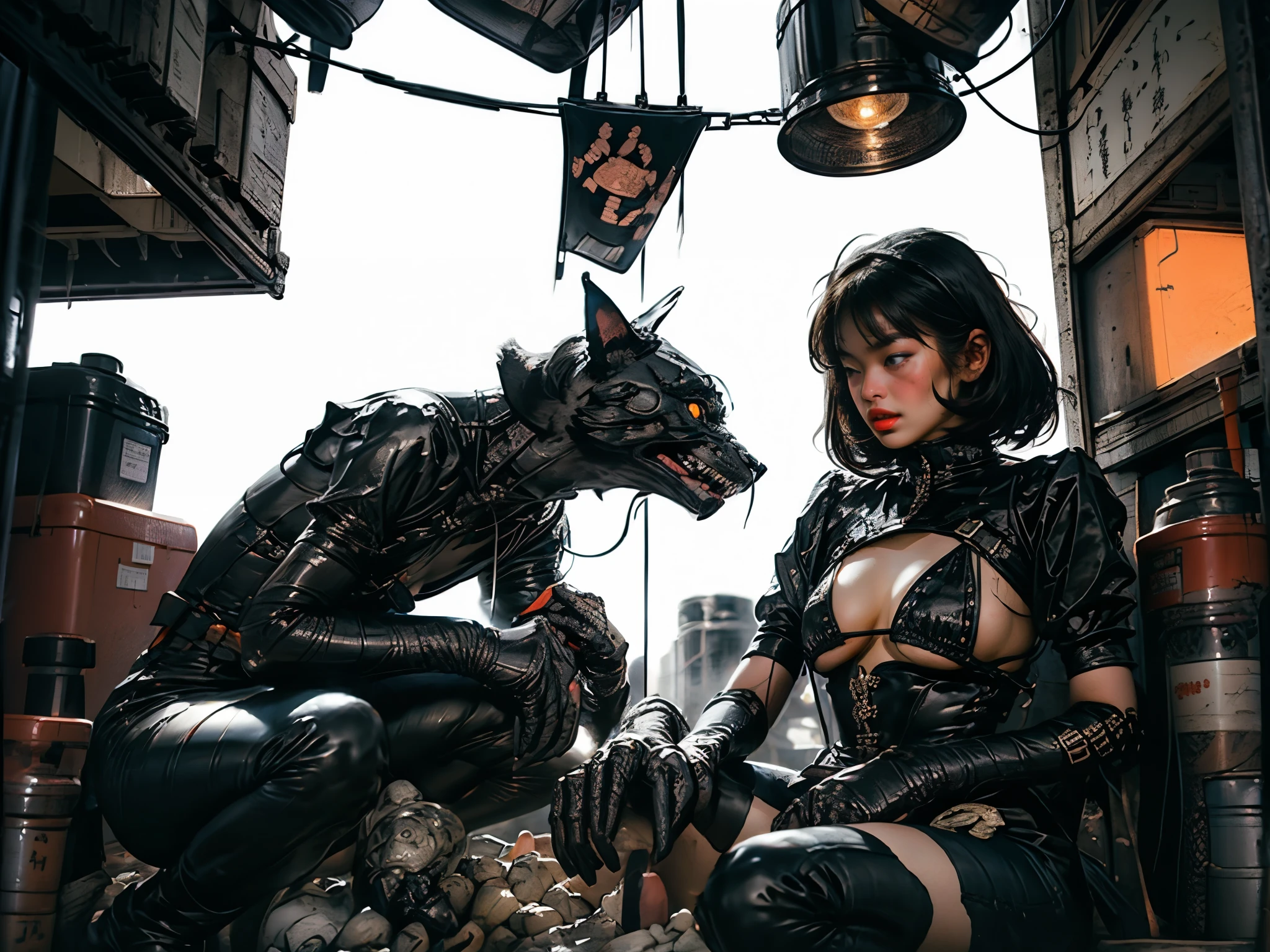 (very thin and skinny young Japanese girl, ager, innocent but deadly)(tiny tits)(Tokyo slums) (hairy black pussy), nsfw, lurid and vivid colors and tones, volumetric lighting, exploitation vibe, Tarantino aesthetic, retro, vintage, HD, 8x, intricate, sleazy erotic Japanese aesthetic, porno fumetto vibe, by Frazetta, by Jean Giraud, by Moebius, intricate details, classic masterpiece, crimson blood, semen, cum-shot, bukkake
