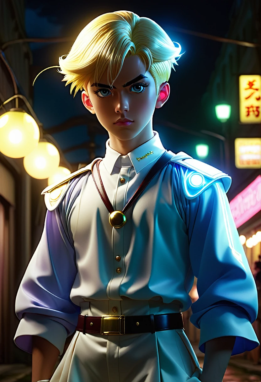 A young techno-mage, Usrican, incoming, Gunz N Butternel, style, cute, soft lights, cute anime style, erwin olaf