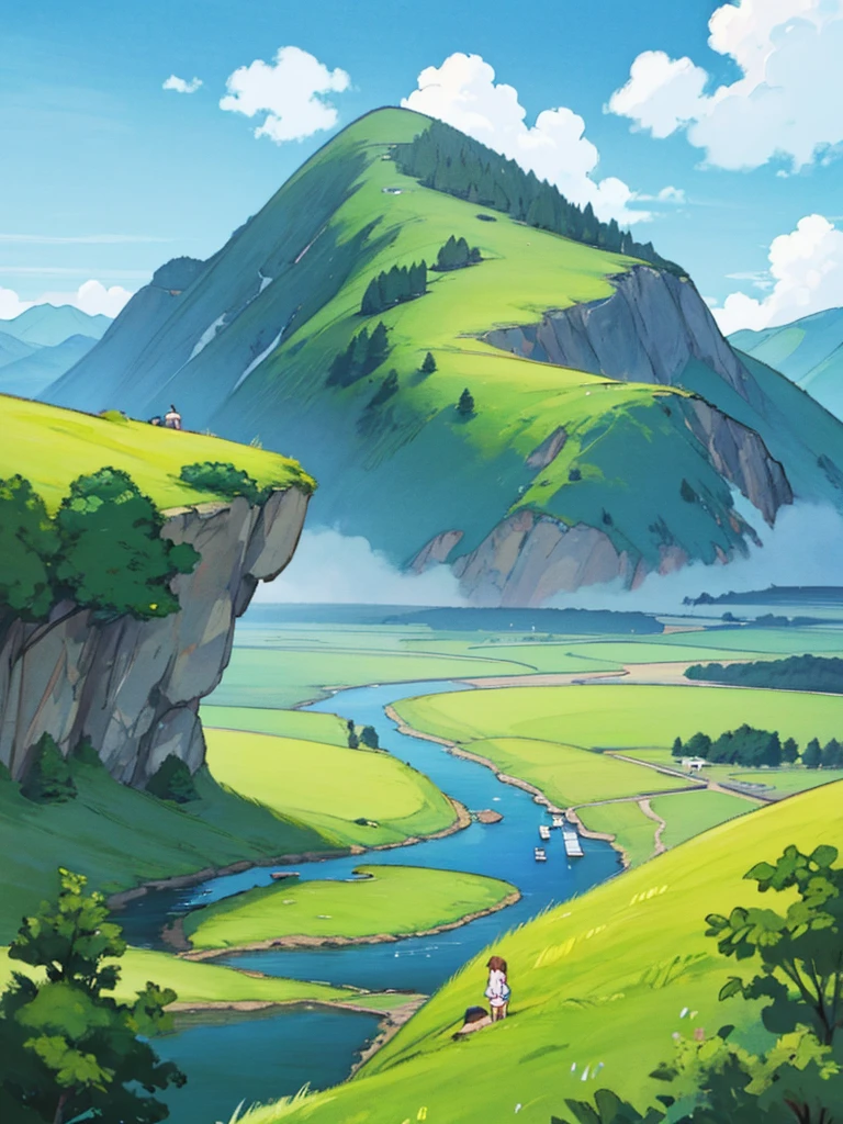 ((anime風景壁紙: 1.2, Width 672, Beautiful Art UHD 4K: 0.8), (anime country landscape, anime nature, anime), anime cloud, Landscape painting, Spectacular landscapes), (anime style art style, Detailed landscape, Beautiful fluffy clouds: 1.2, Landscape Background), bright, bright絵 (Field, Painting of mountains and rivers, anime theme), )  