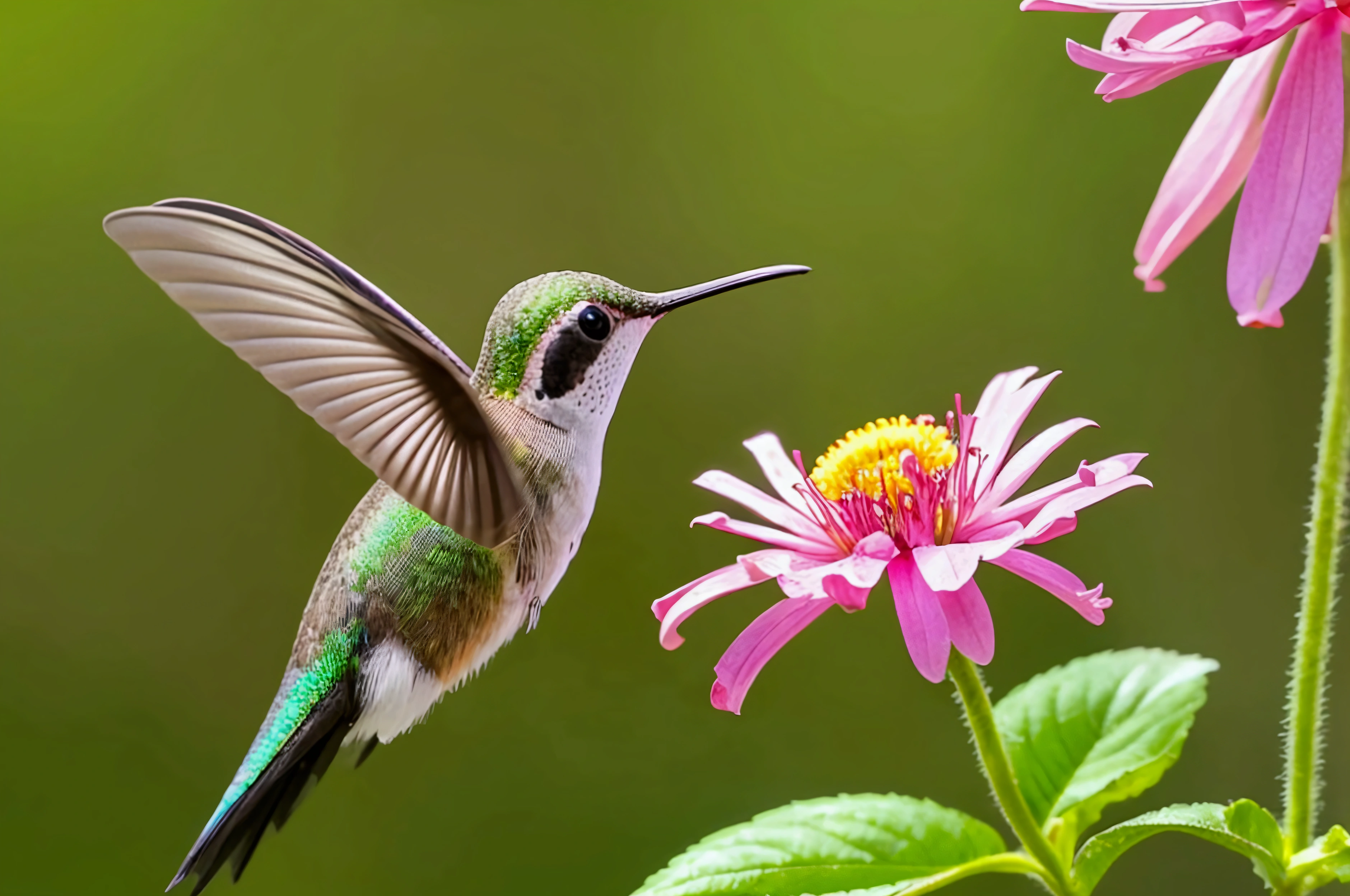 there is a hummingbird that is flying towards a flower, hummingbird, hummingbirds, eat snack, beautiful nature, beautiful angle, beautiful details, by Jim Nelson, Beautiful and elegant, nice photos, wander, picking up a flower, spring morning, Perfect details, author:Dave Melvin, !!natural beauty!!, by Linda Sutton, nice shot, wander in the air, flower