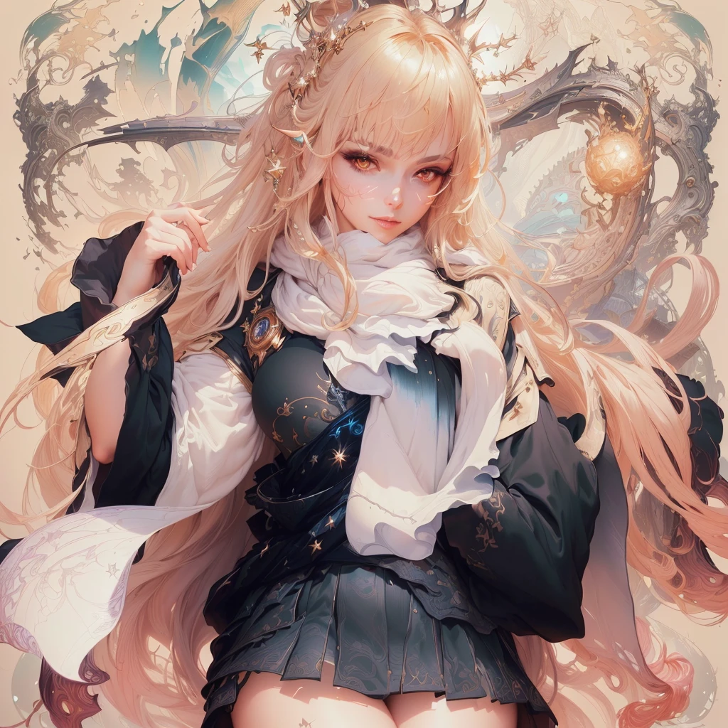 masterpiece, Highest quality, (Highly detailed CG Unity 8k wallpaper), (Highest quality), (Best illustrations), (Best Shadow), Absurd, Realistic lighting, (abyss), Beautiful sparkle, art:PeterMohrBacher,