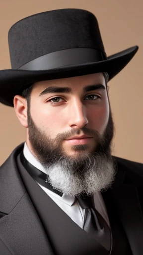 young handsome Hassidic man. facefocus