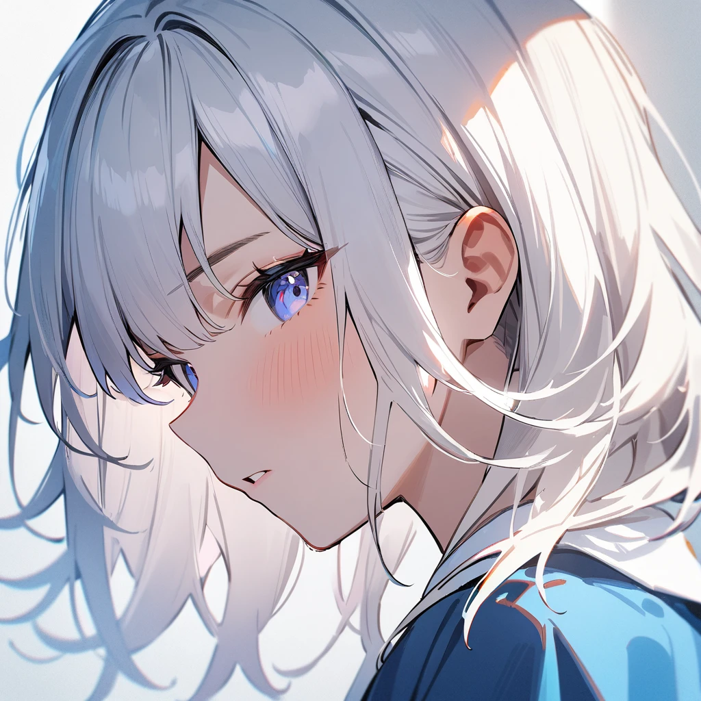 1 girl,Solo,High lightness,High Saturation,White hair,portrait,masterpiece,best quality,very aesthetic,absurdres