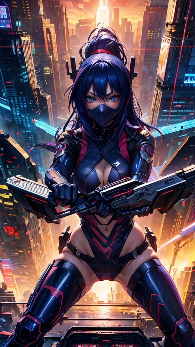 High Leg Ninja　woman　American Comics　cyber punk