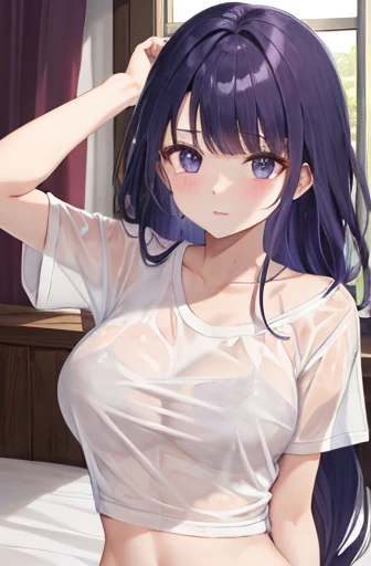 Small breasts、Small breasts、手でHide、hand bra、Hide、Black Skirt、Blushing、bath、bath towel、Sweaty、