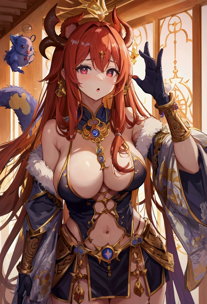 Highest quality, masterpiece, Ultra-high resolution, female、Big Breasts、Beastman、🐹