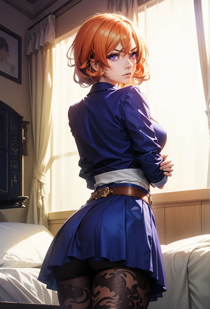 erinanakiri, erina nakiri, long hair, orange hair, (purple eyes:1.1), hair between eyes, frown, angry,
BREAK (masterpiece:1.2), best quality, high resolution, unity 8k wallpaper, (illustration:0.8), (beautiful detailed eyes:1.6), extremely detailed face, perfect lighting, extremely detailed CG, (perfect hands, perfect anatomy),
