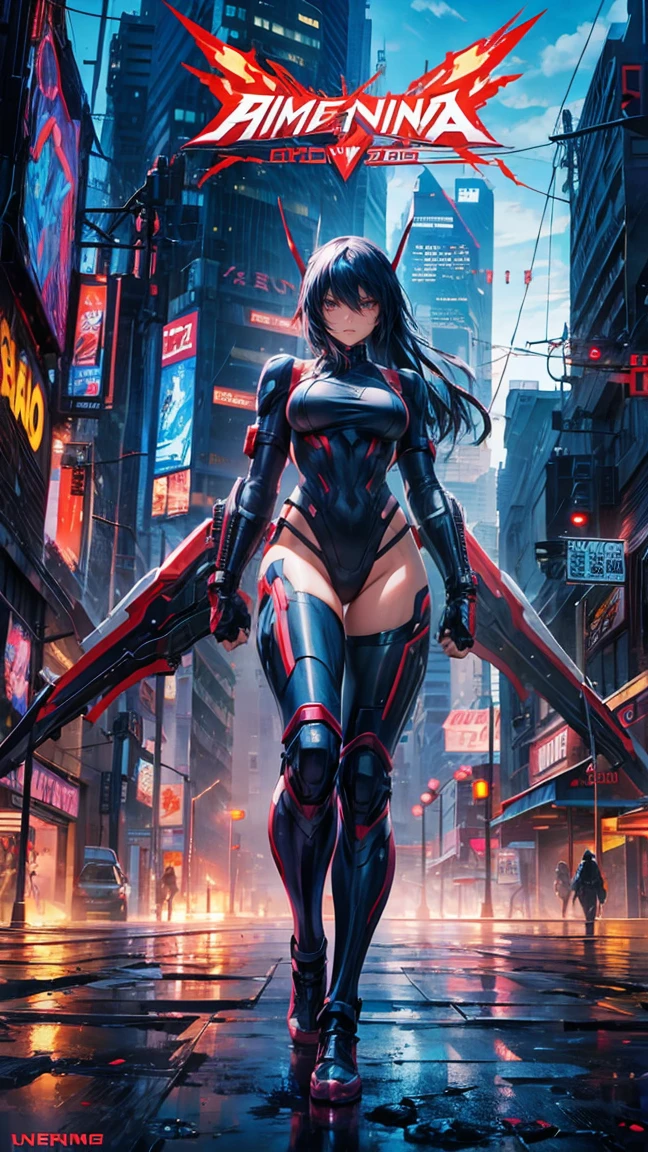High Leg Ninja woman American Comics cyber punk